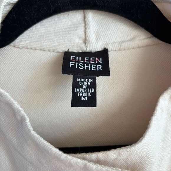 EILEEN FISHER Organic Cotton Funnel-Neck Jacket Size M - Picture 9 of 9